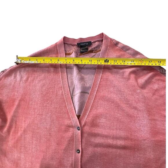 Vintage Designer Italy Silk Cashmere Cardigan Sweater Art-to-Wear Equestrian - Picture 15 of 16